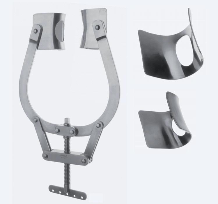 Ретрактори (ранорозширювачі) Mercedes реберні, з кульковою системою замикання, комп-т: 3 пари лез - 42х65; 75х75. Бренд - Asanus Medizintechnik Gmb, Німеччина